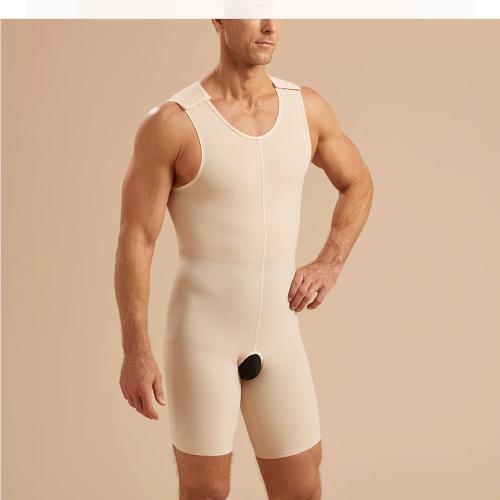 Marena Men’s Sleeveless Bodysuit- Black - Picture 2 of 7